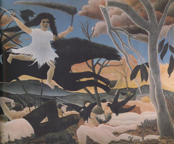 Henri Rousseau War It Passes,Terrifying,Leaving Despair,Tears,and Ruin Everywhere